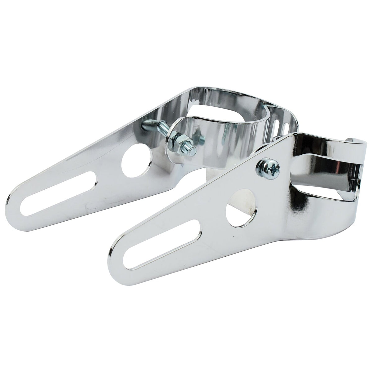 MCS Frisco-basic headlamp bracket assembly - Chrome - 37-42mm