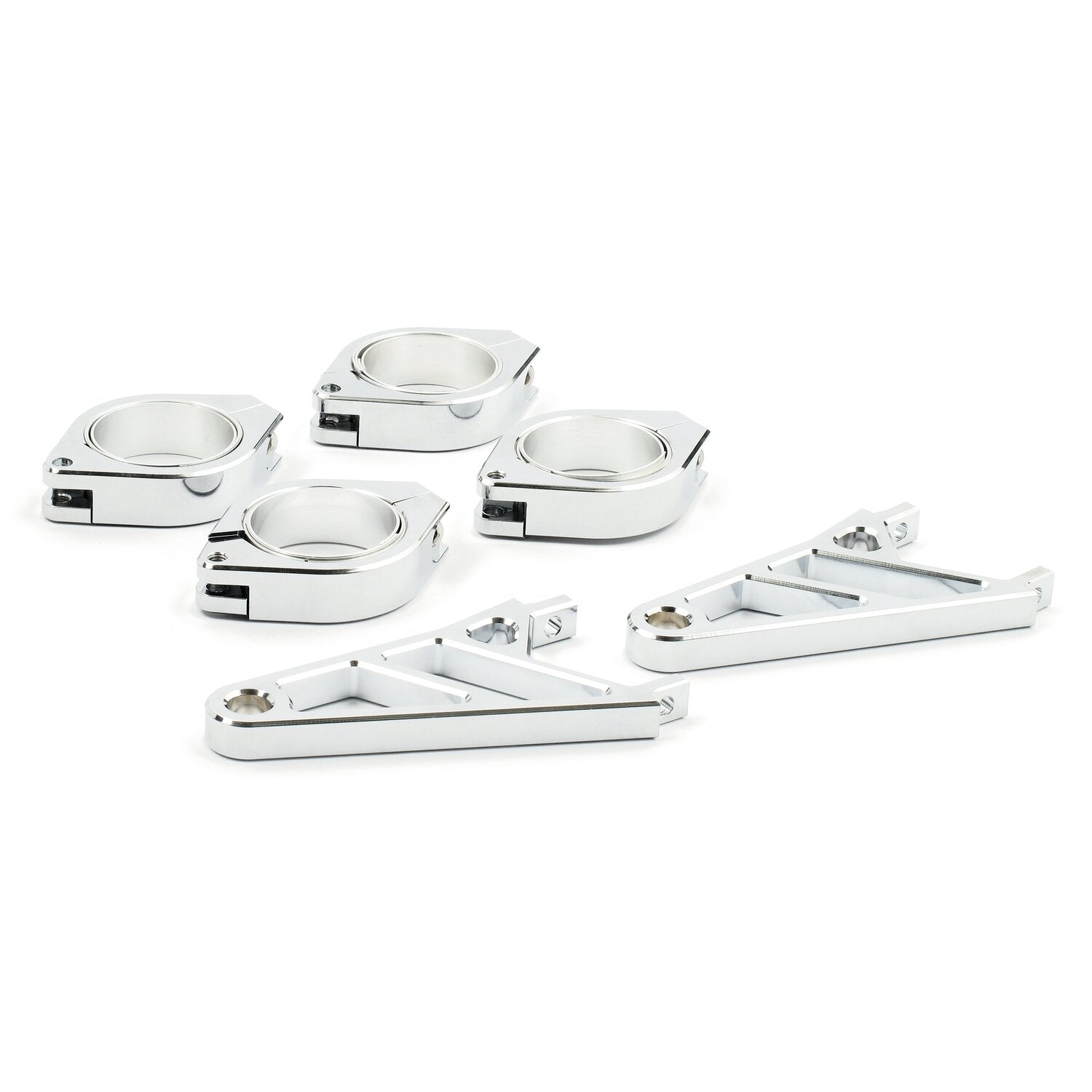 MCS Fingers adj - headlamp bracket assembly 42-43mm - Chrome
