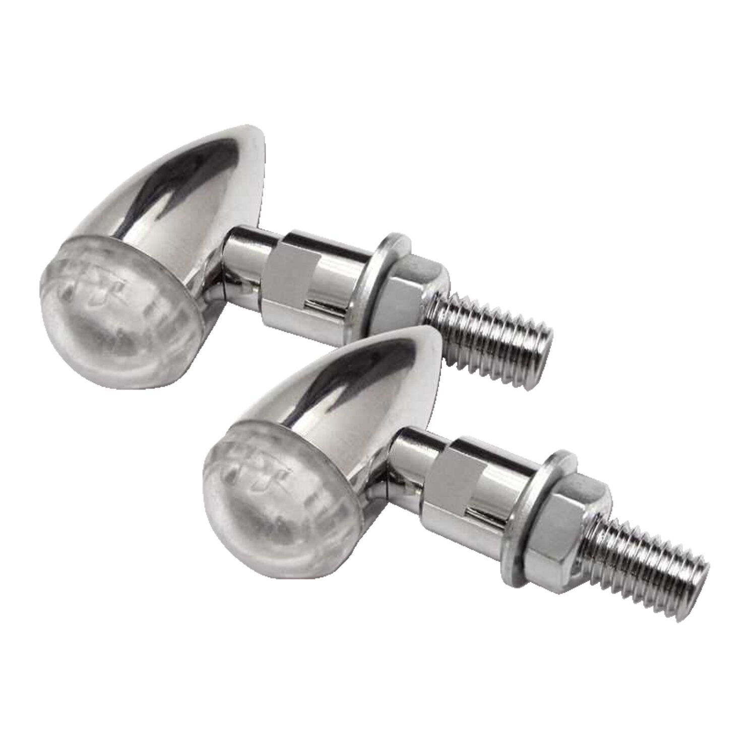 MCS PB2 LED turn signals chrome clear lens
