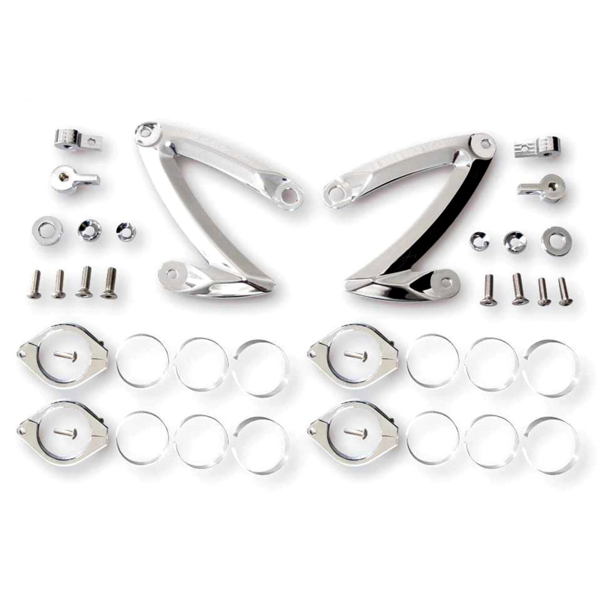 MCS Headlamp bracket Z-style - Chrome - 42-43mm