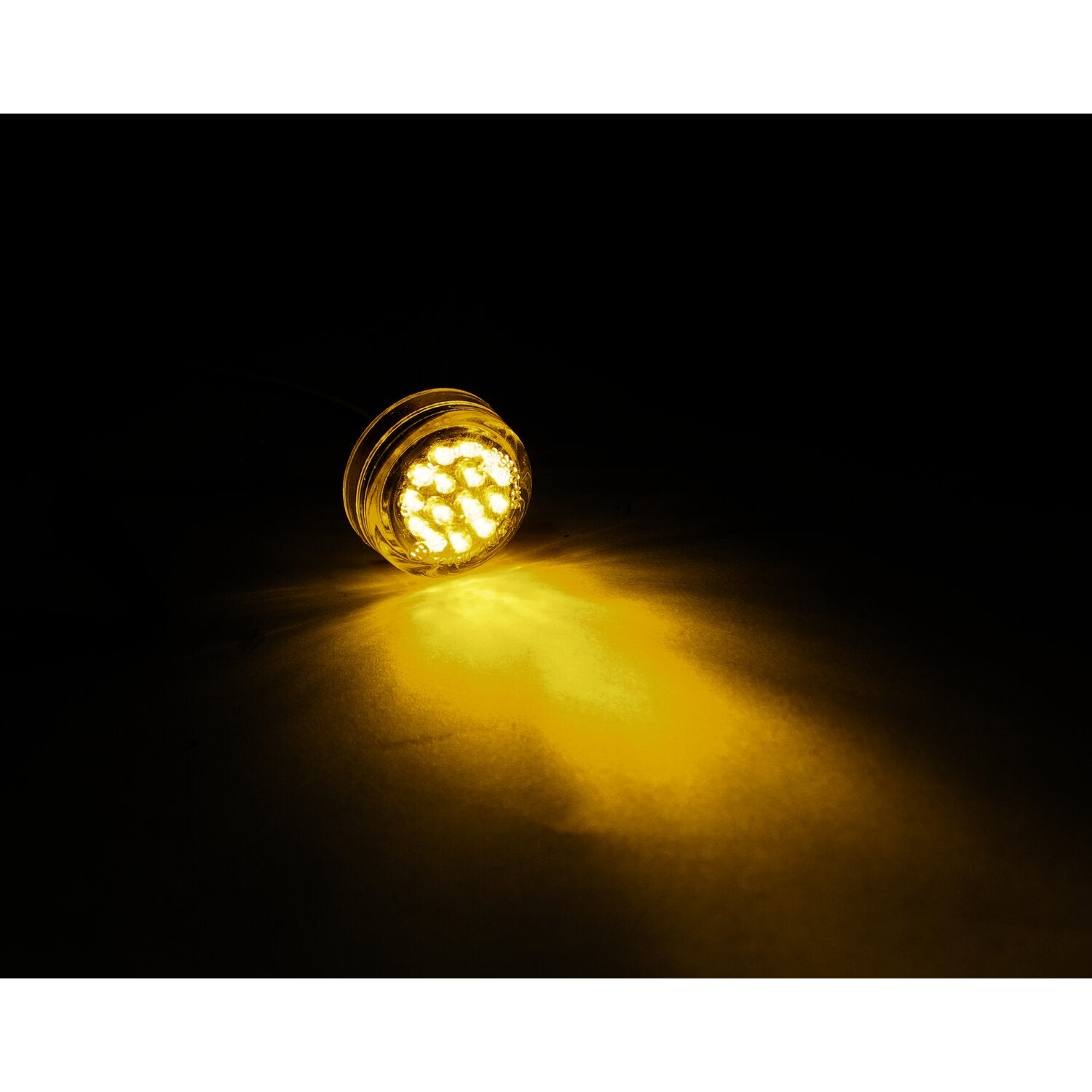 MCS Micro disc LED turn signals - Black - Clear lens