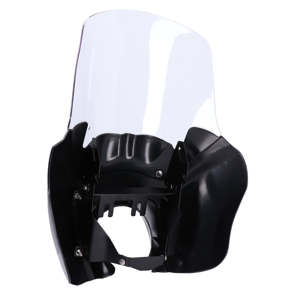 MCS Headlamp fairing - Gloss black - Clear windshield