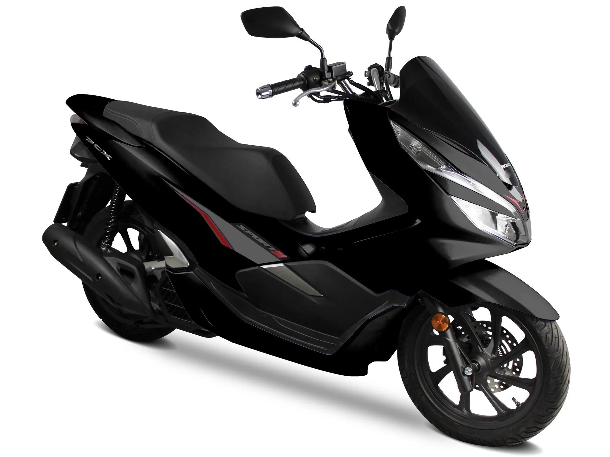Uniracing Scooter Decals For Honda - Black, Red, Gray