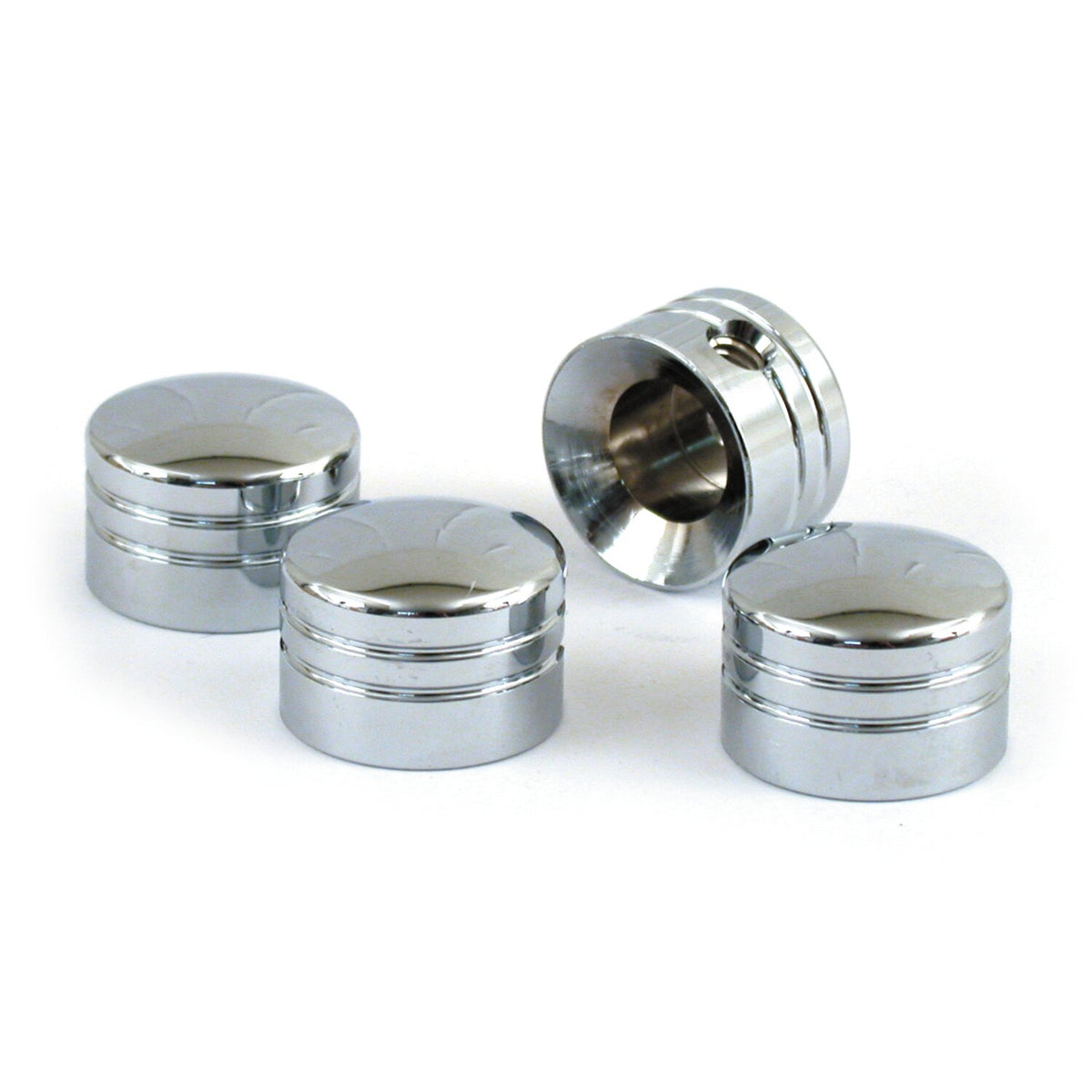 MCS Head bolt cover kit - Grooved chrome