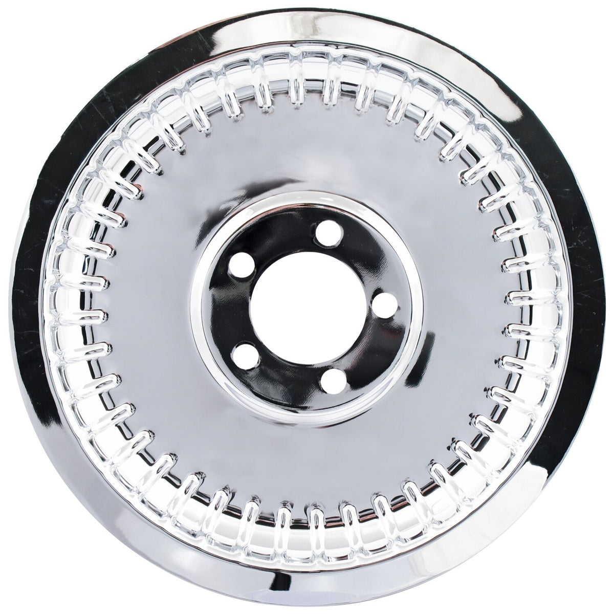 MCS Pulley cover smooth ribbed (70t) - Chrome
