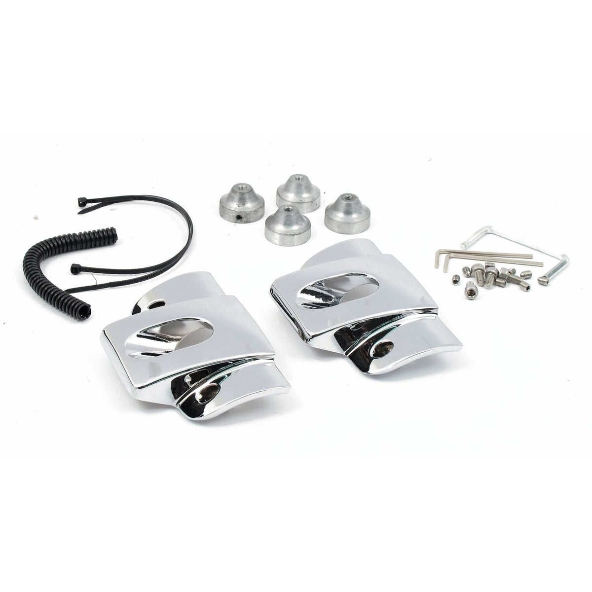 MCS Head bolt bridge cover set - Smooth chrome