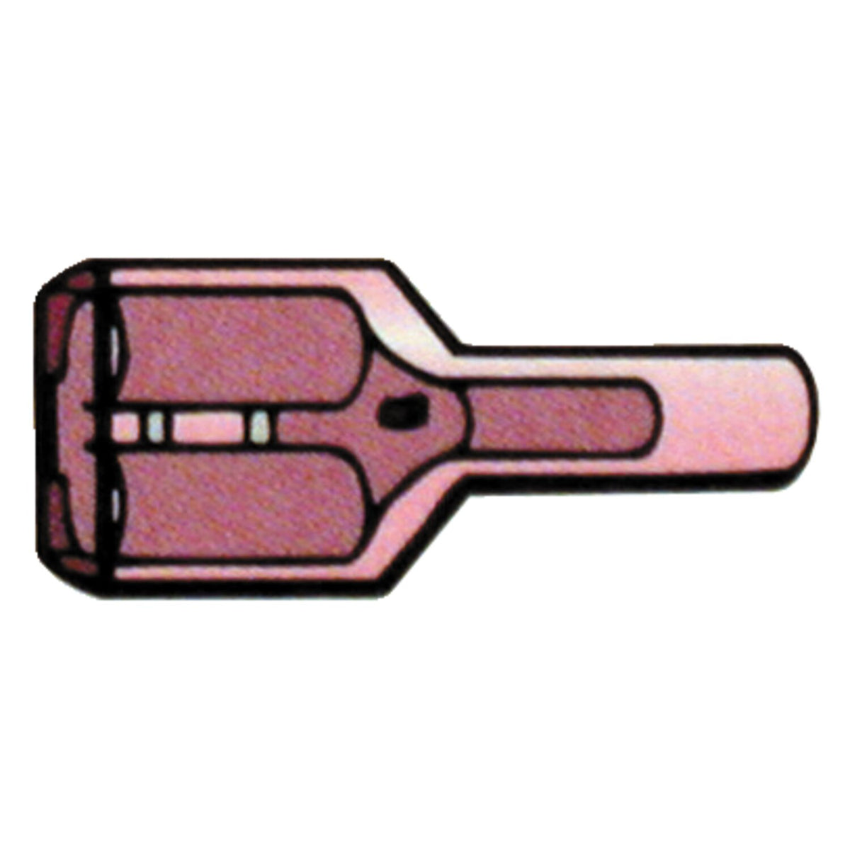 Standard Connectors slide-on terminal Nylon crimp - Red 1/4" female - 100 stk