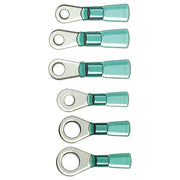 Standard Co Ring terminal connectors #6 - Blue - 25 stk