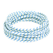 MCS Classic cloth covered wiring 25ft - roll - White/blue - 25 stk