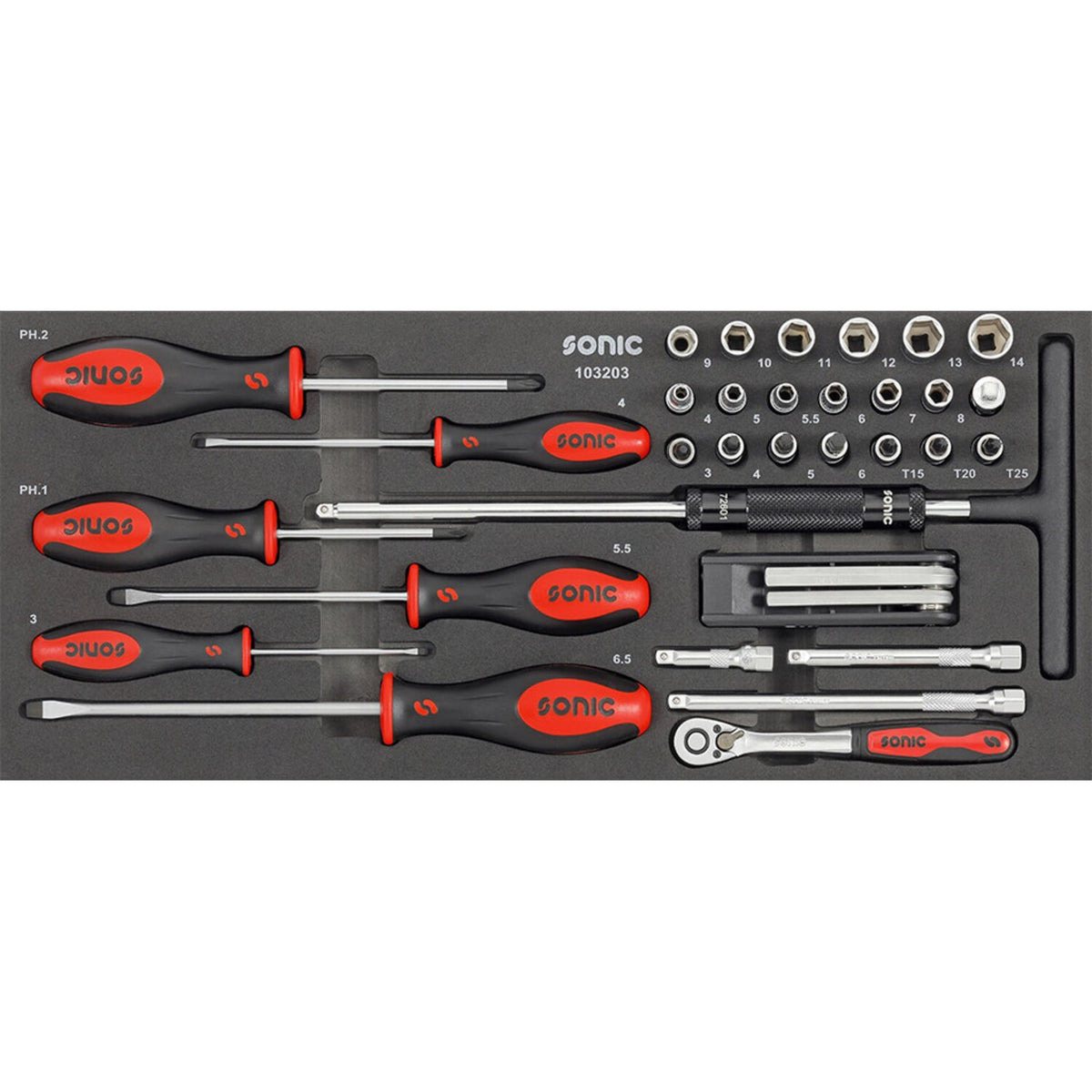 Sonic Top toolbox metric motorcycle - 89 piece
