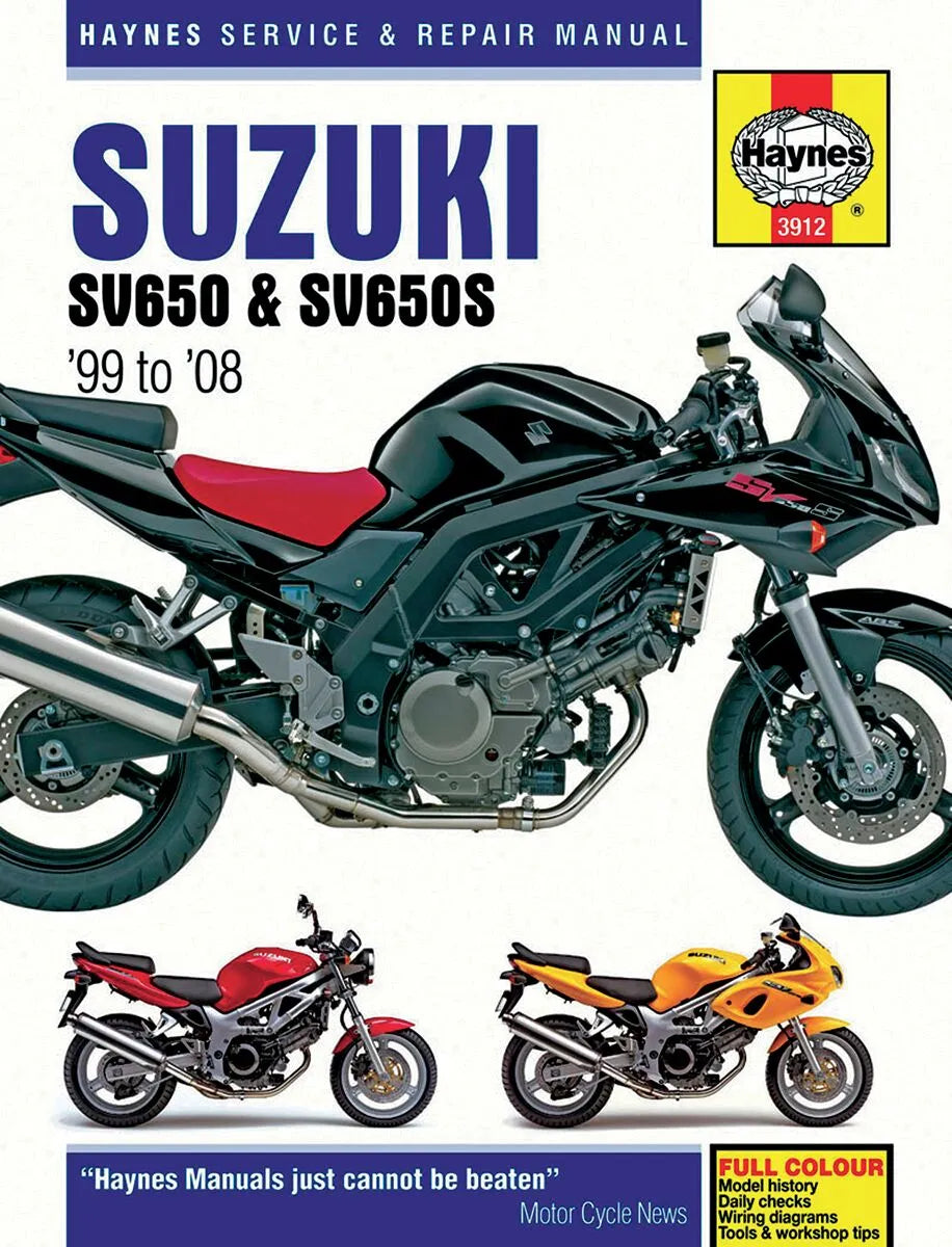 Haynes Repair Manual for Suzuki SV 650 SV 650 S 1999-2008