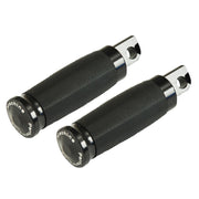 Performance Machine Contour rubber wrapped foot pegs - Black