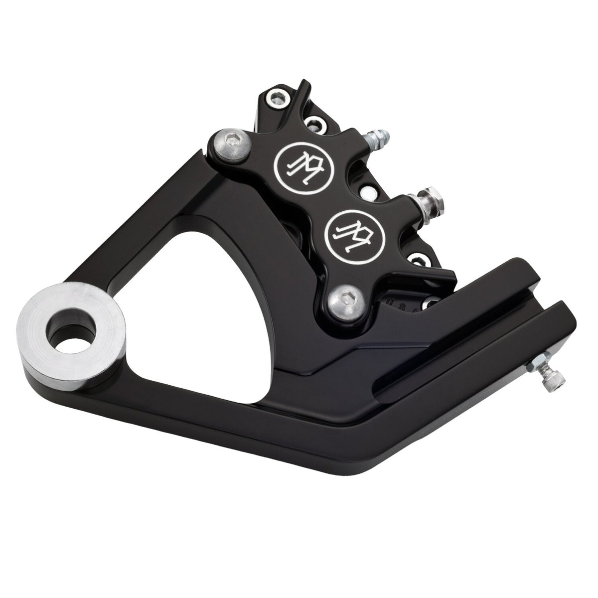 Performance Machine 4-piston one-piece caliper/bracket rear - Black CC