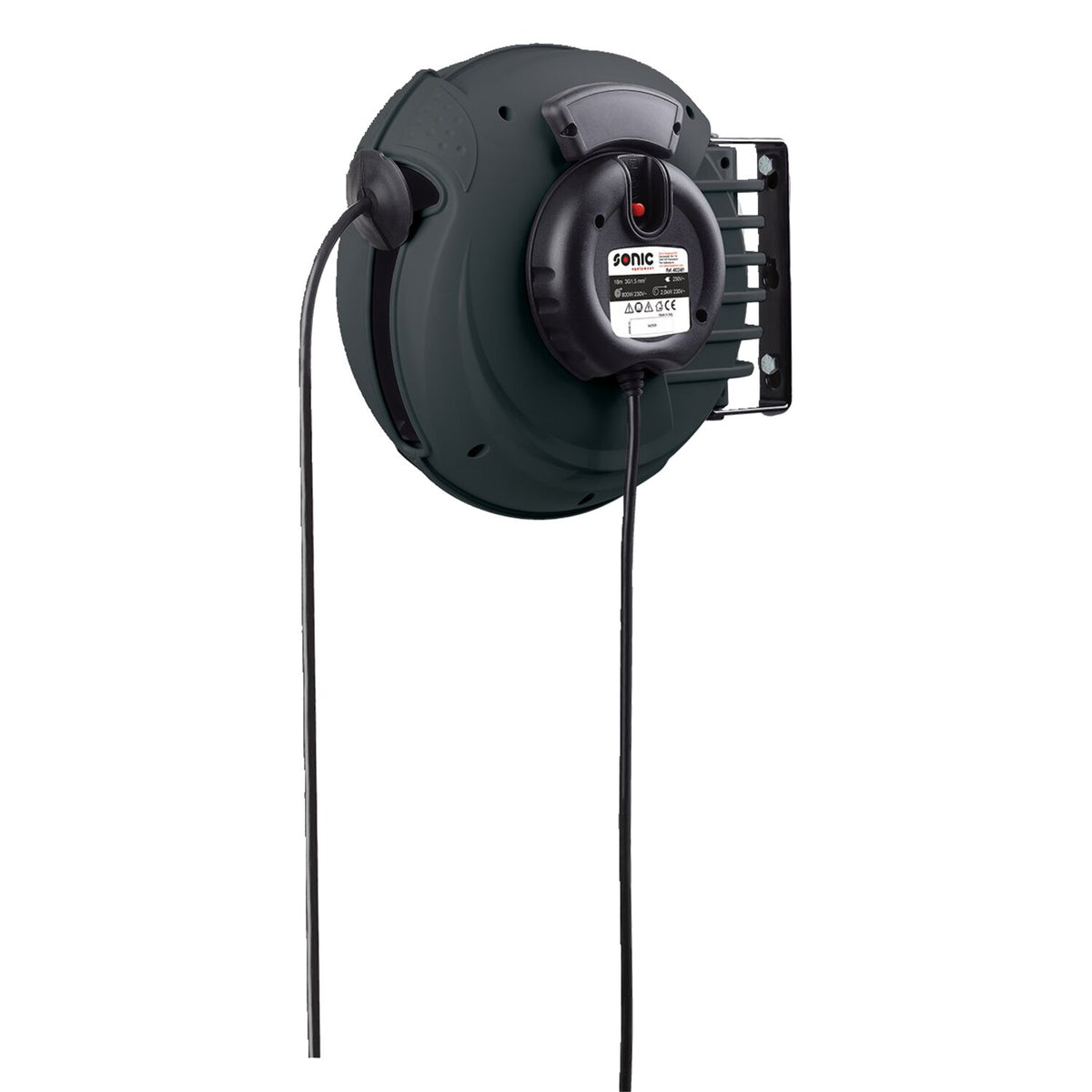 Sonic electrical cable reel wall mount - 18 meters