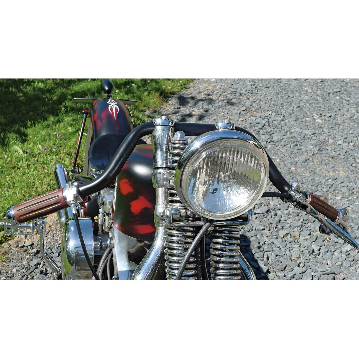 Riverside Custom Riverside Bakelite® retro handlebar grip set - Chrome