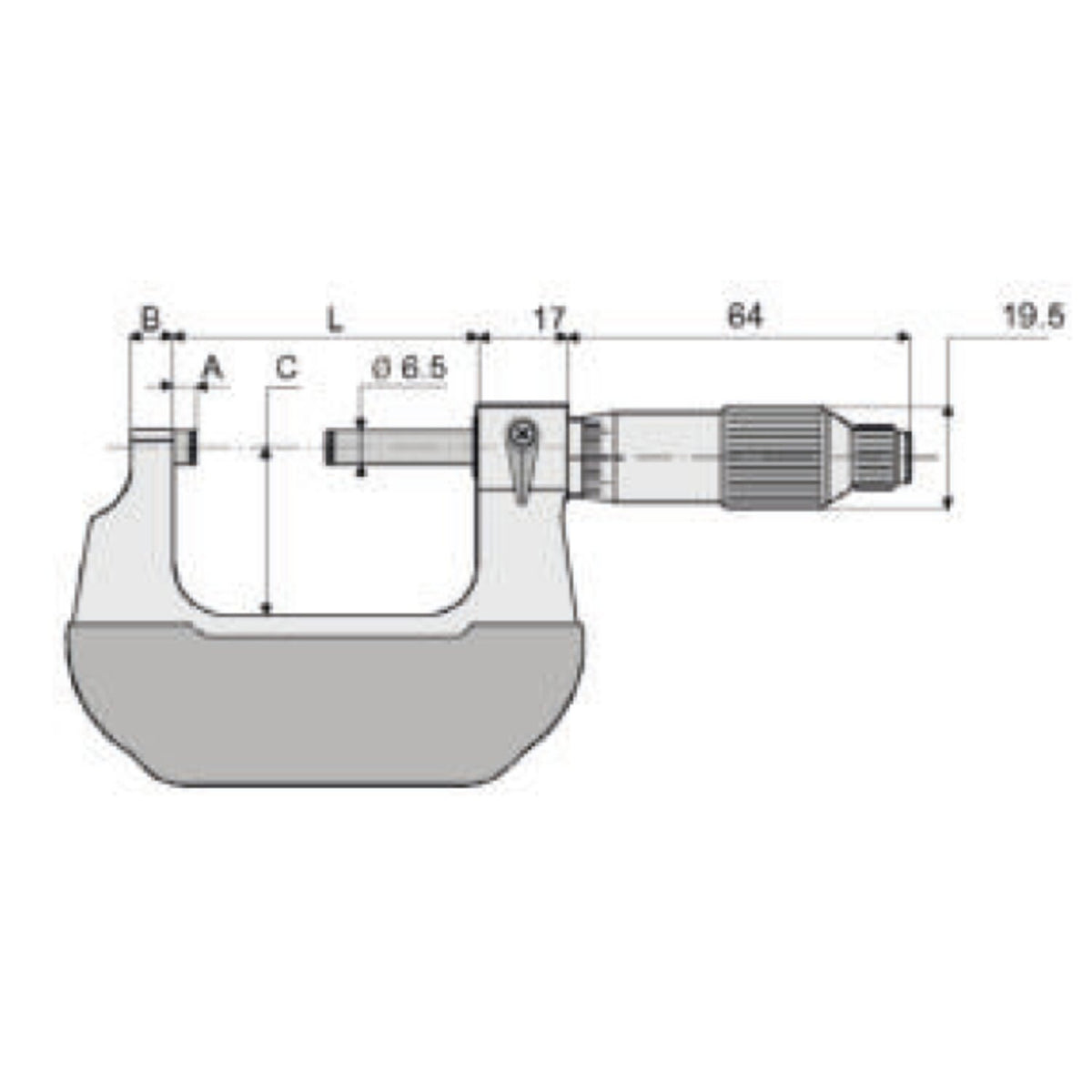 MIB outside micrometer DIN 863 - 0-25mm