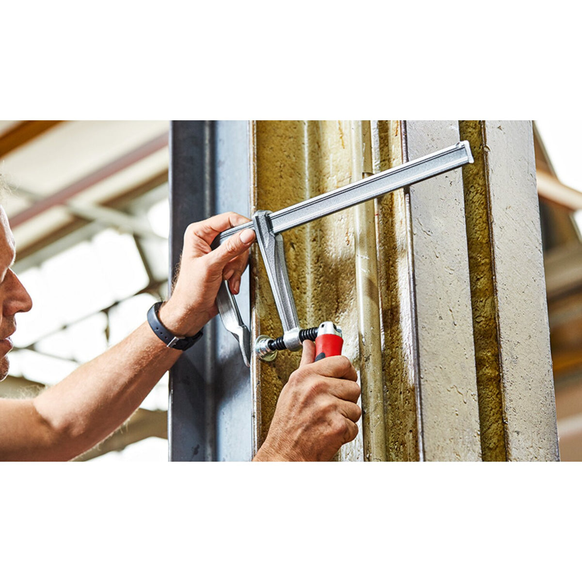 Bessey Steel GZ Screw Clamps with 90deg foldable handle