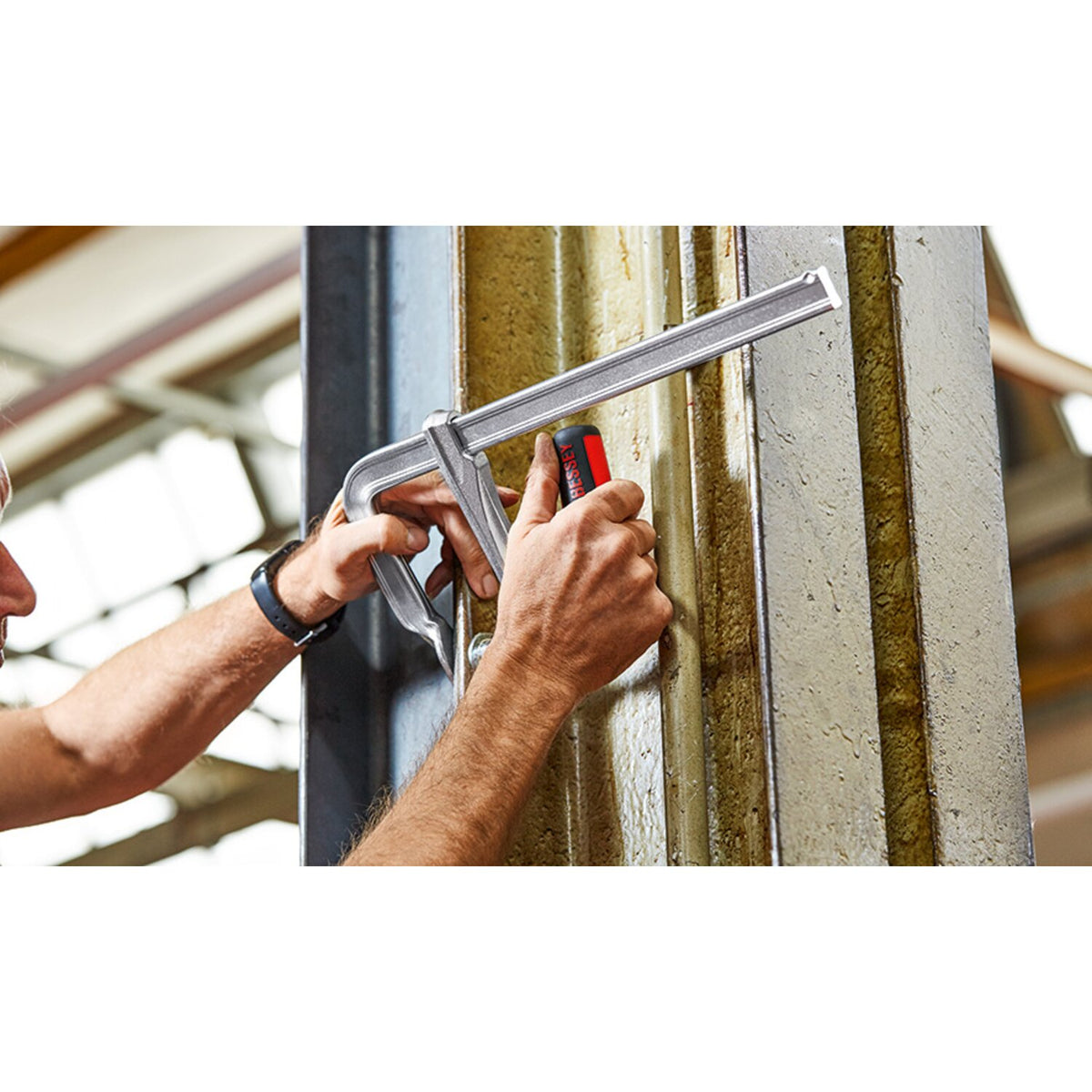 Bessey Steel GZ Screw Clamps with 90deg foldable handle