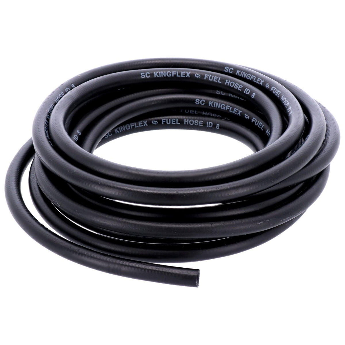MCS black neoprene fuel / oil line hose 8mm (5/16") - 25 stk