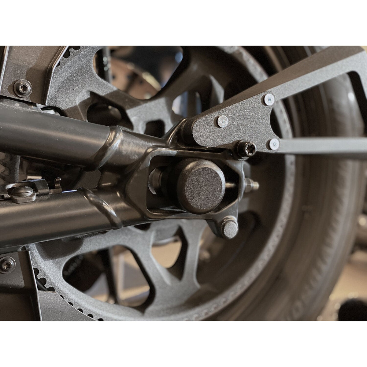 Killer Custom Sportster S rear axle cover set