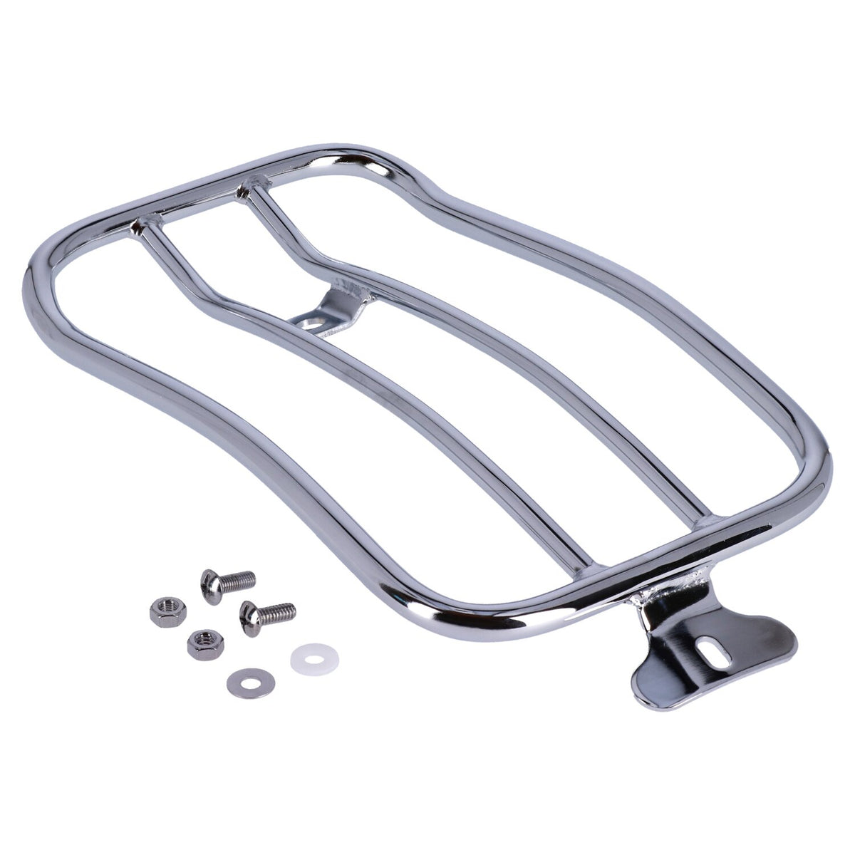 MCS Solo seat luggage rack 7" - Chrome