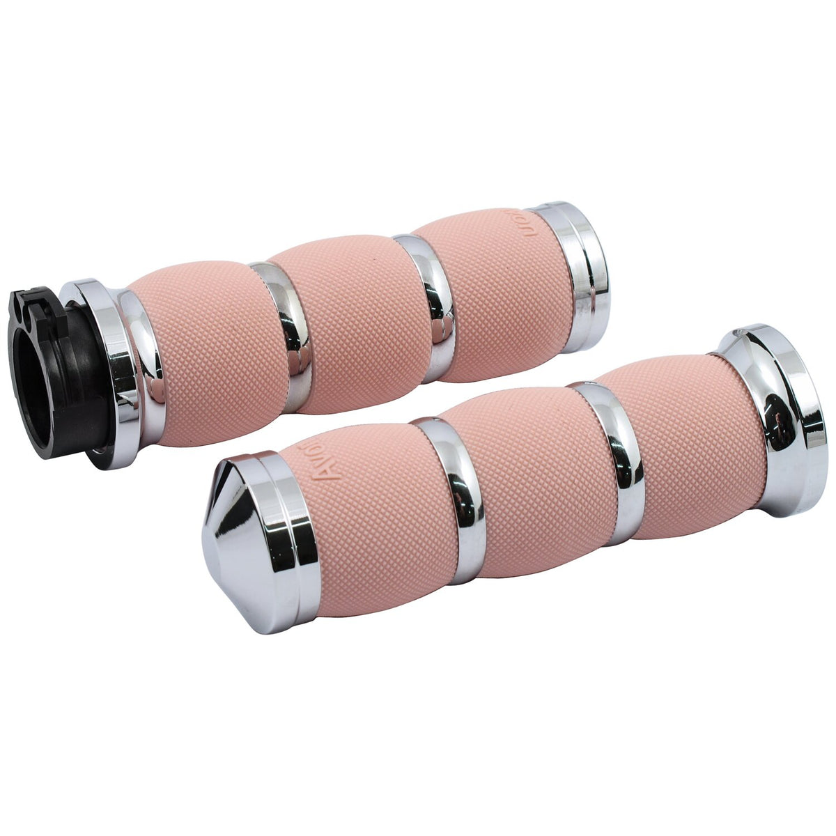 Avon Grips Avon Air Cushioned grip set - Chrome/Pink rubber