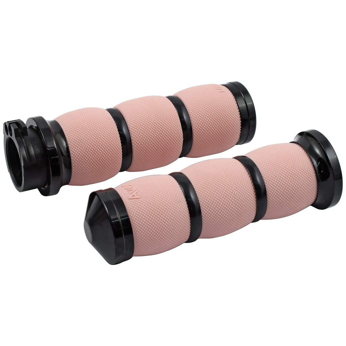 Avon Grips Avon Air Cushioned grip set - Black anodized/Pink rubber