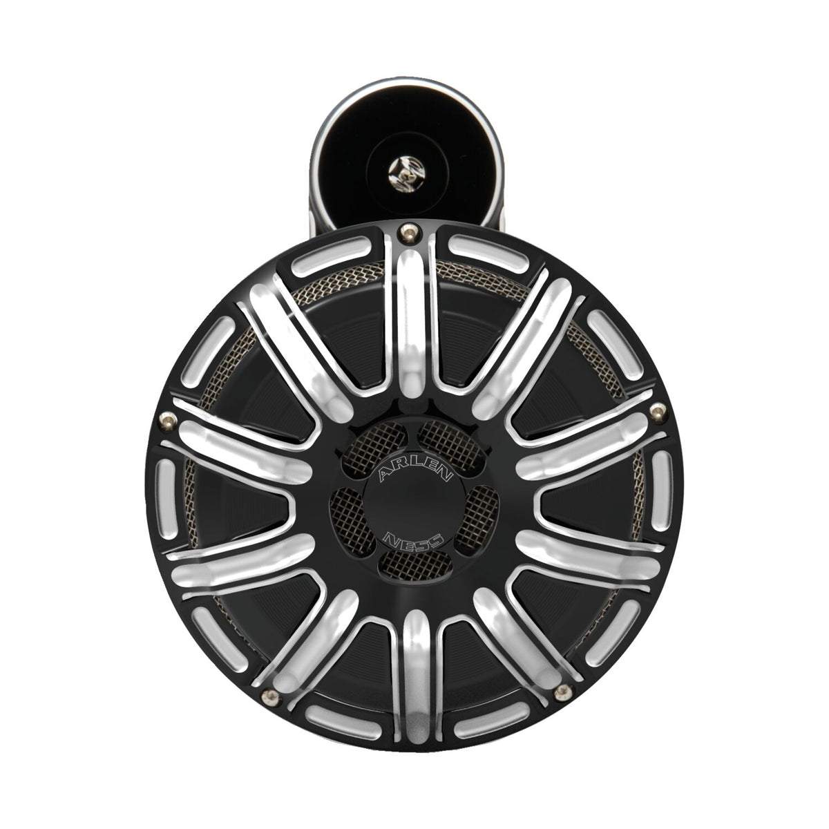 Arlen Ness billet horn kit 10-Gauge - Black CC