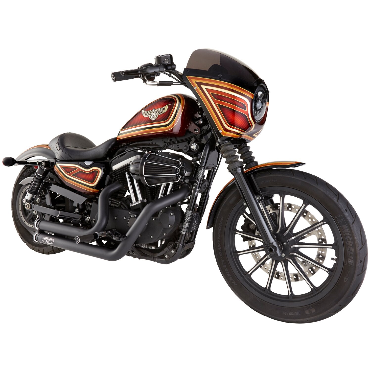 Arlen Ness 90° Monster Sucker air cleaner - Beveled