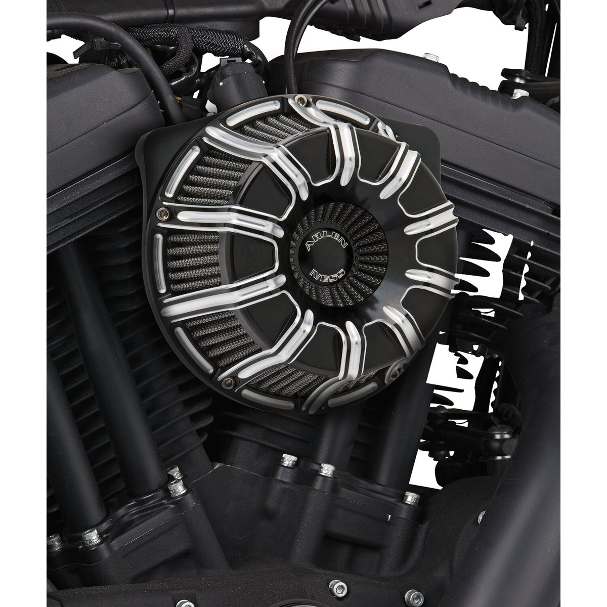 Arlen Ness inverted air cleaner kit '10-Gauge' - Black CC