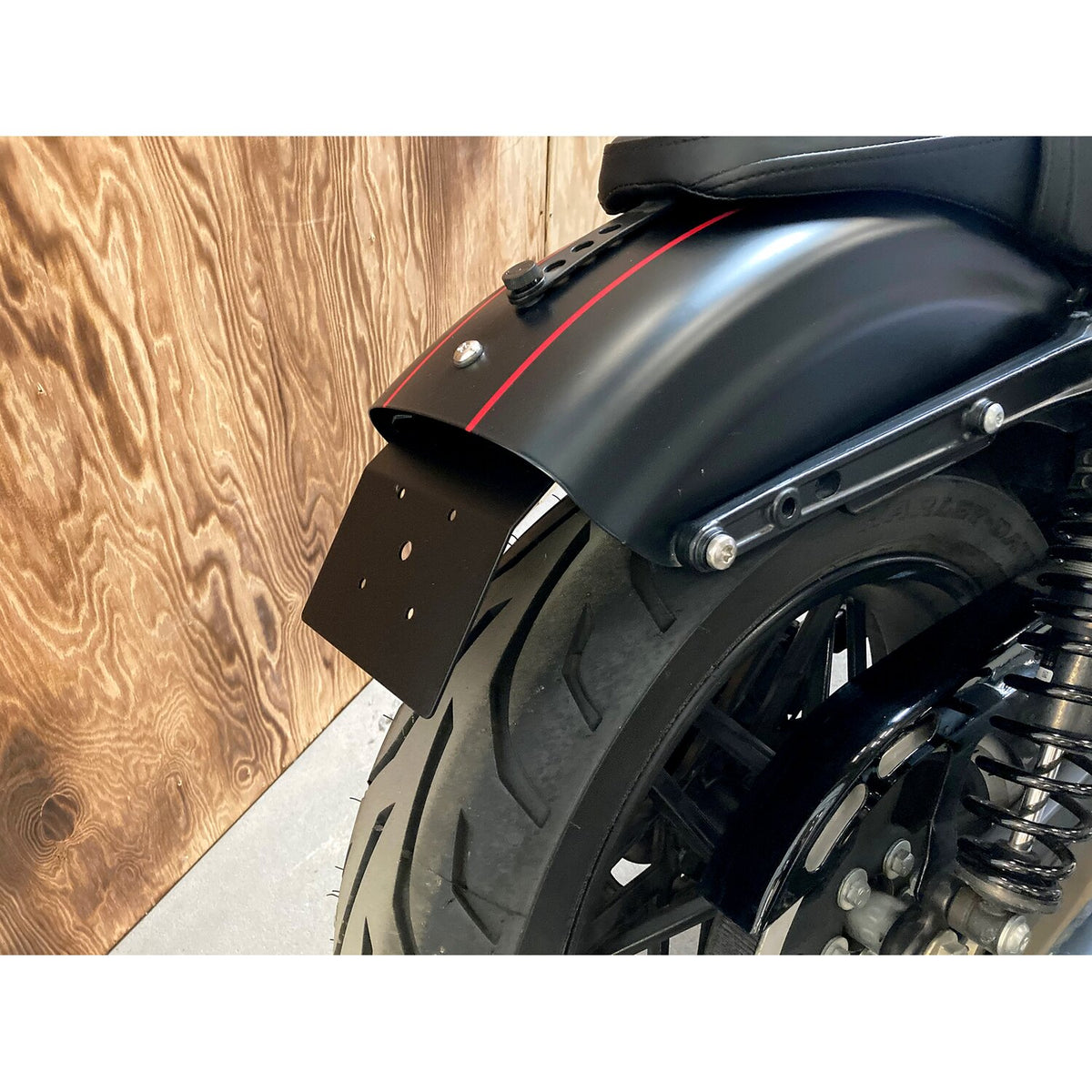 Danish Motorcycle Parts under fender license plate holder - Black