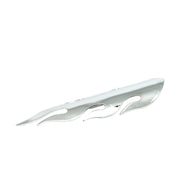 MCS Flamed heat shield set 8" long chrome