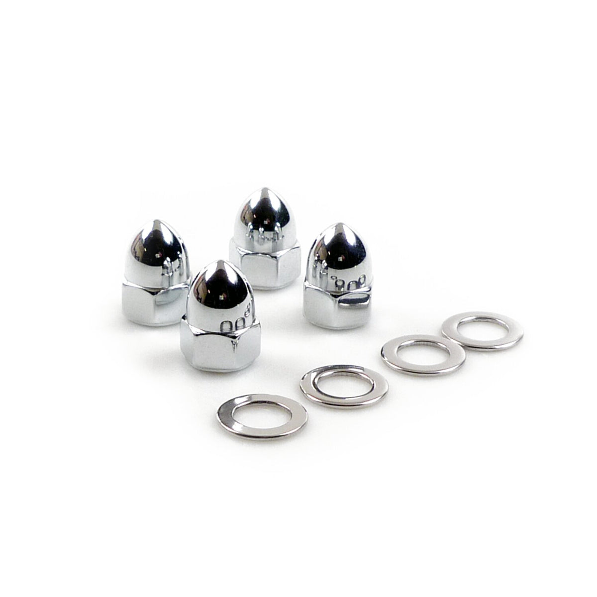 Gardner-Westcott rocker shaft end nut set - Acorn style chrome