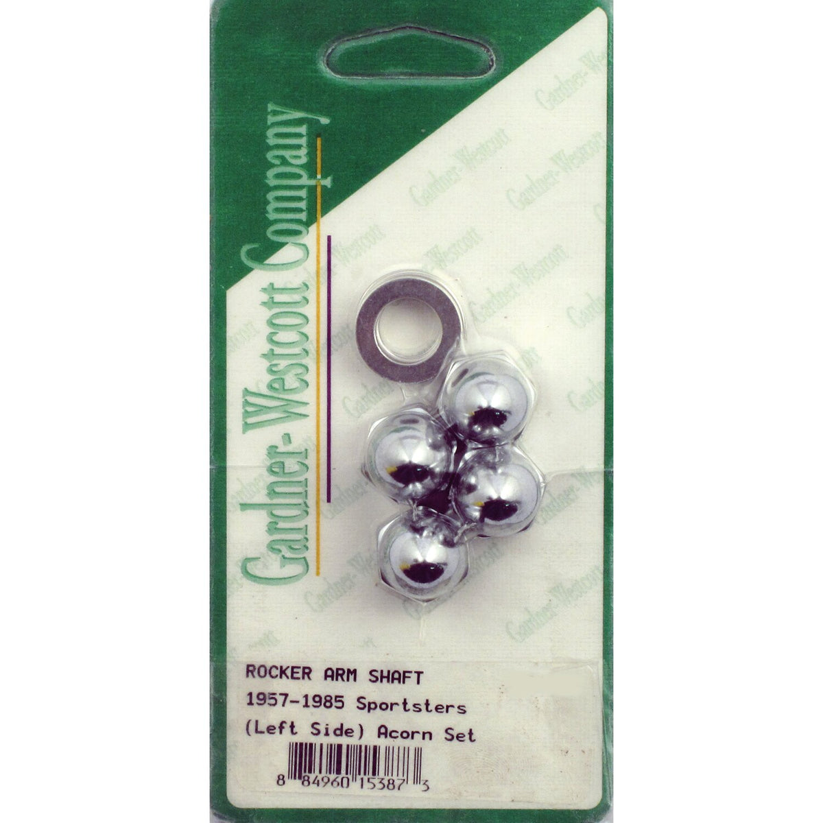 Gardner-Westcott rocker shaft end nut set - Acorn style chrome