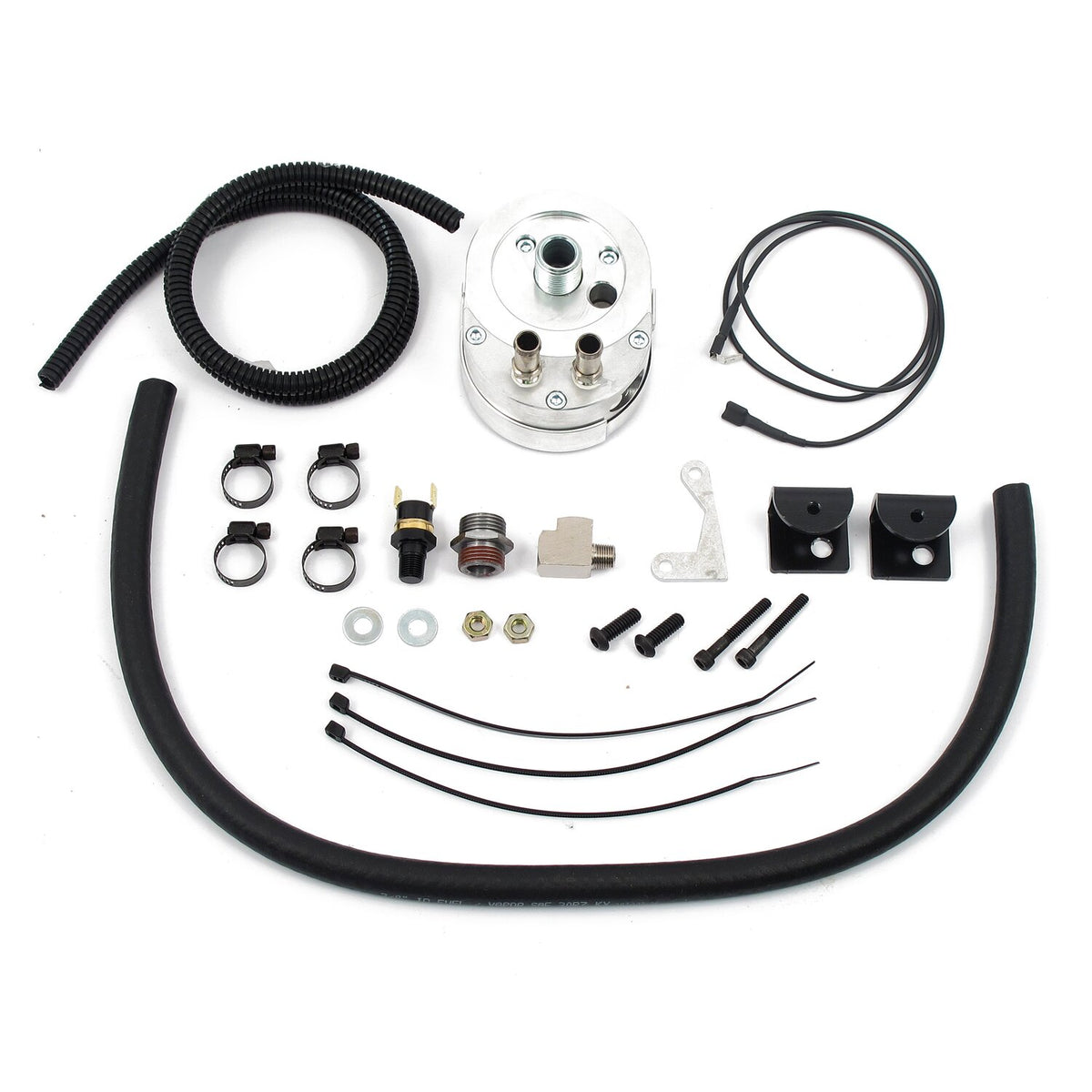 Jagg oil cooler kit - Low mount - Horizontal - 10 row - Fan