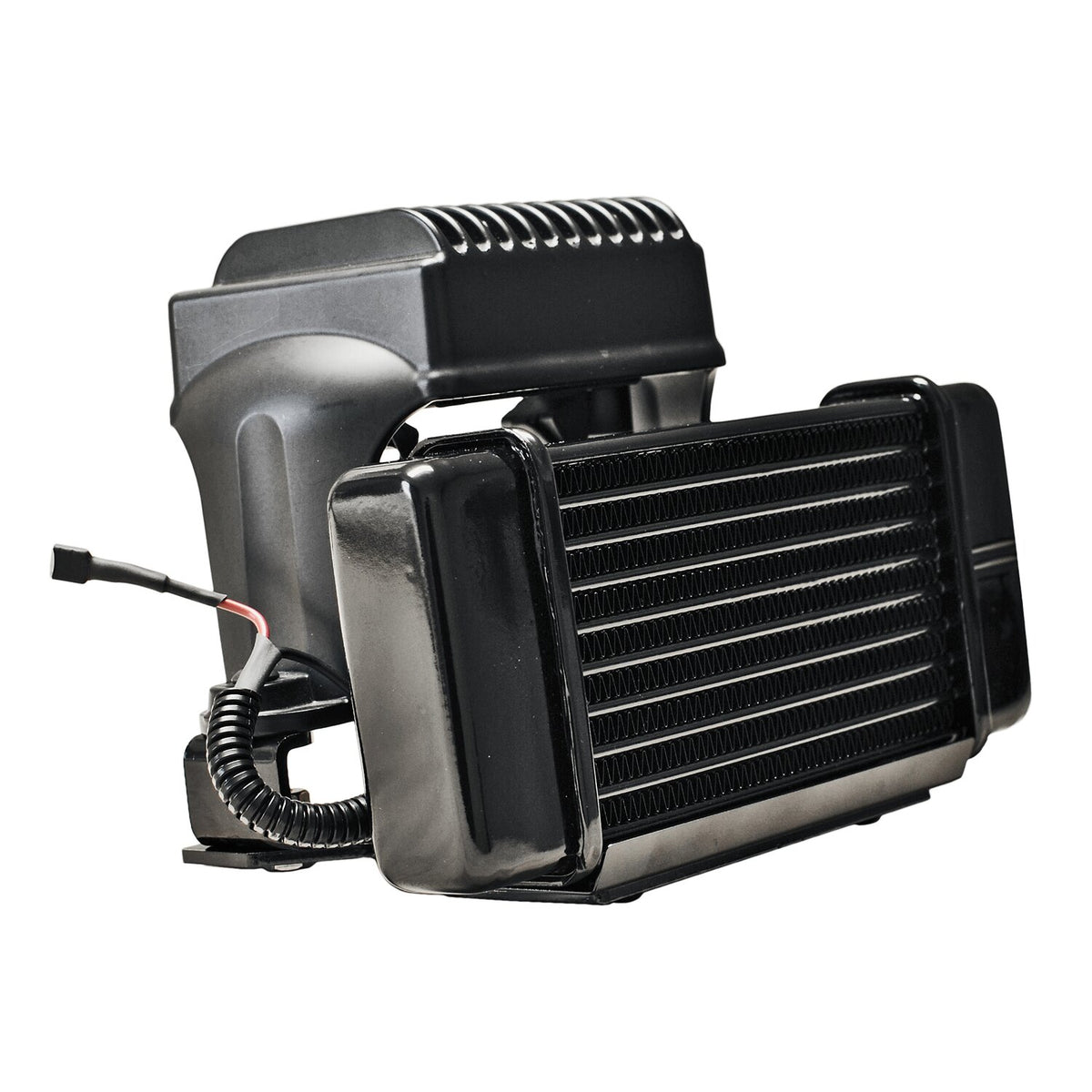 Jagg oil cooler kit - Low mount - Horizontal - 10 row - Fan