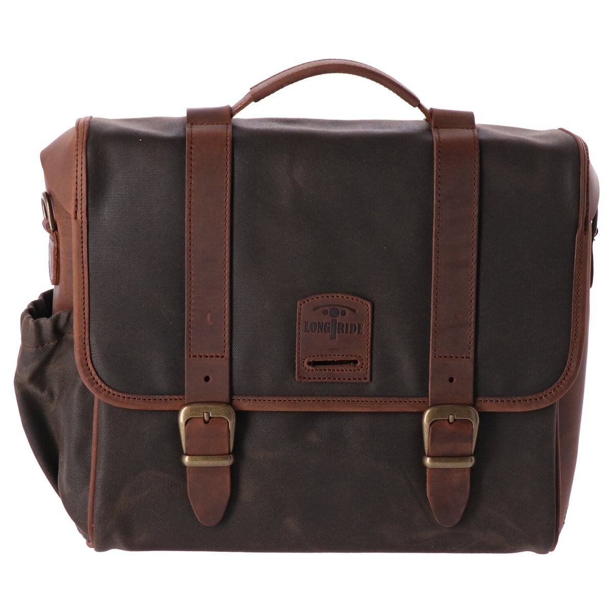 Longride click-on Classic saddlebag waxed cotton - Khaki