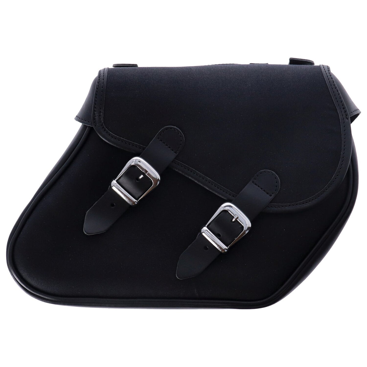 Longride Heritage waxed cotton saddlebags - Black