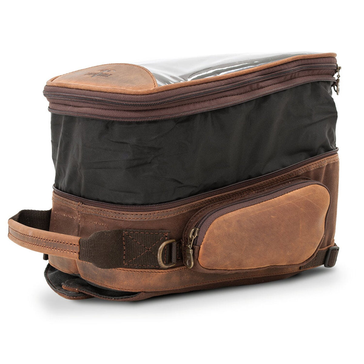 Longride Heritage waxed canvas tank bag - Brown