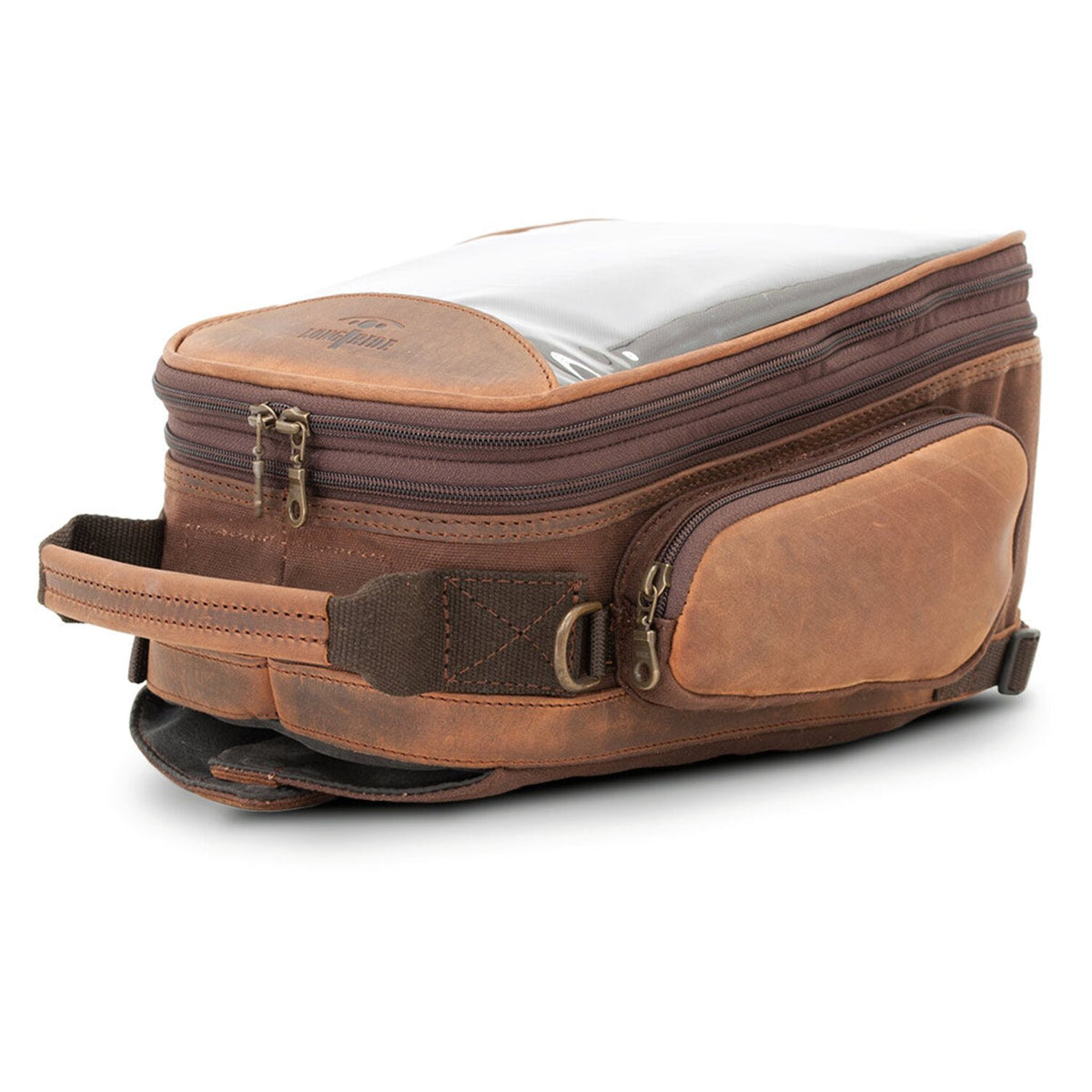 Longride Heritage waxed canvas tank bag - Brown