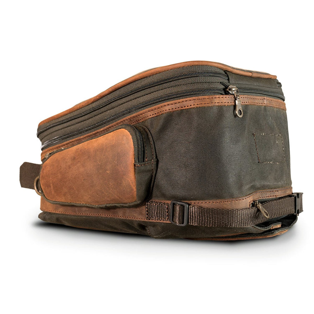 Longride Heritage waxed canvas tank bag - Khaki