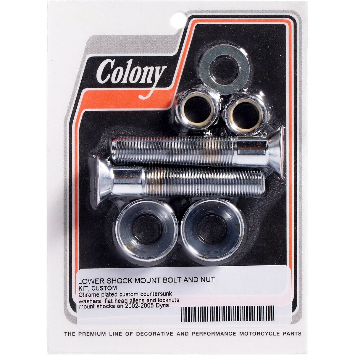 Colony lower Dyna shock mount kit - Chrome