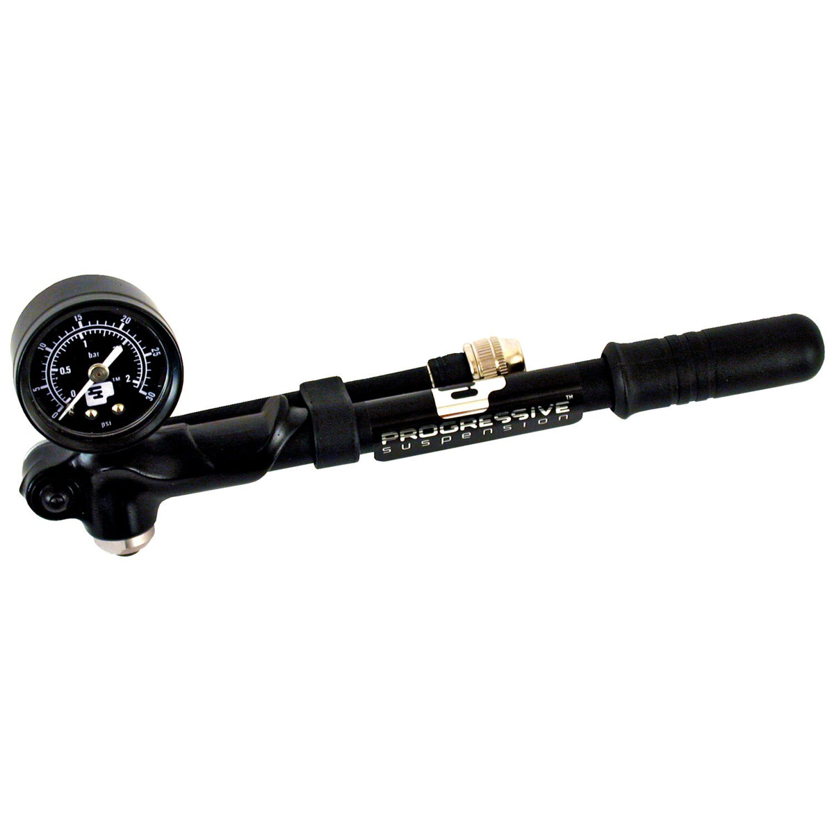 Progressive Suspension air pump with 300 psi/20.7 bar gauge