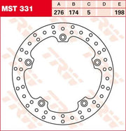 Okrągła Stała Tarcza Hamulcowa Trw 250-299mm - Tył