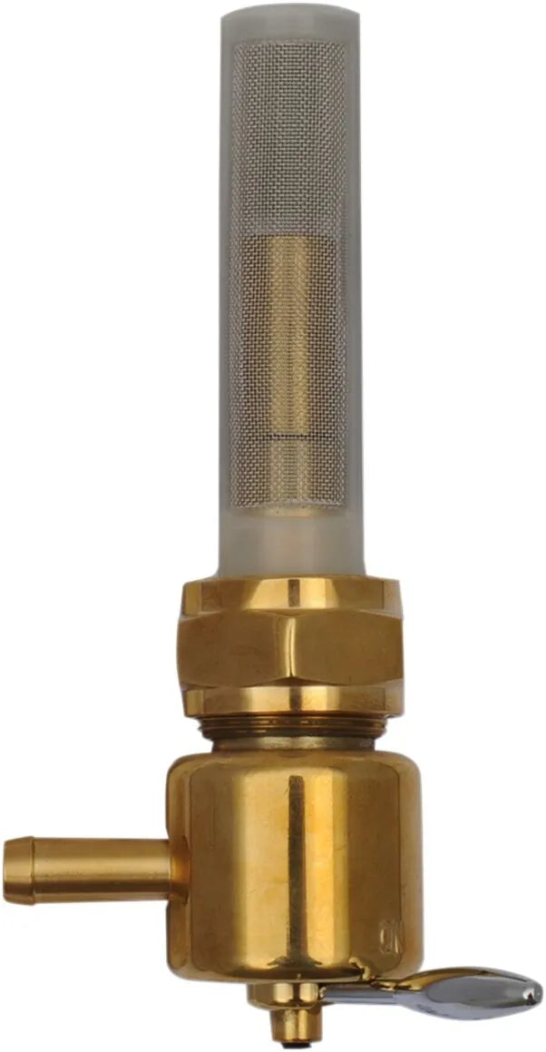 Drag Specialties Round Bronze Fuel Petcock 1/4" Rear Outlet