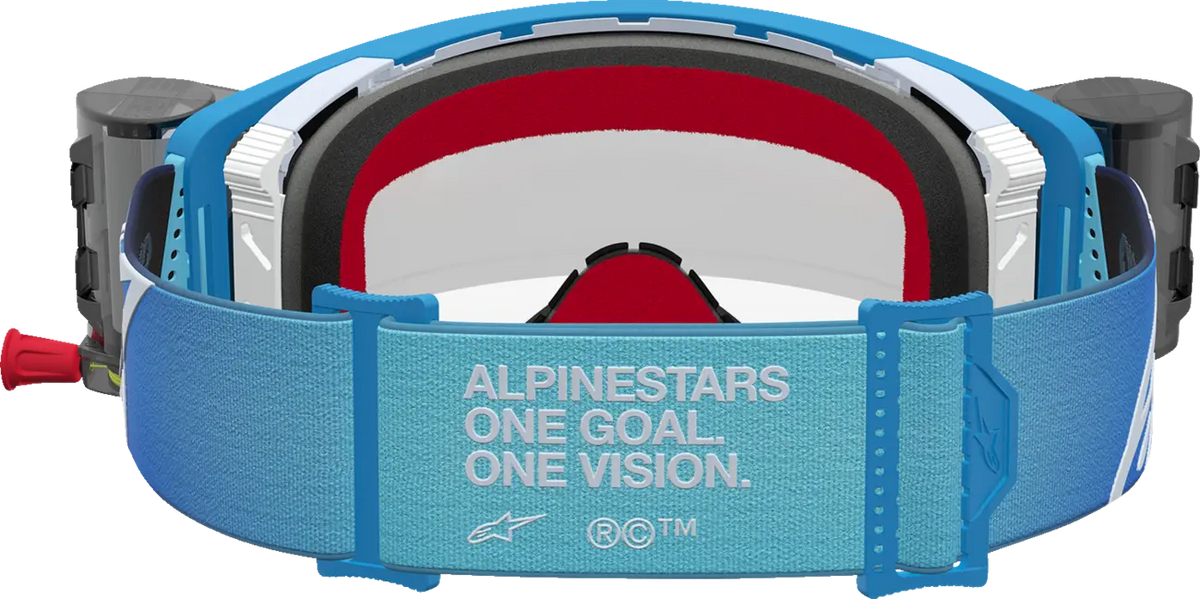 Alpinestars Supertech Firma Roll-Off Goggles Blue/Silver/Clear
