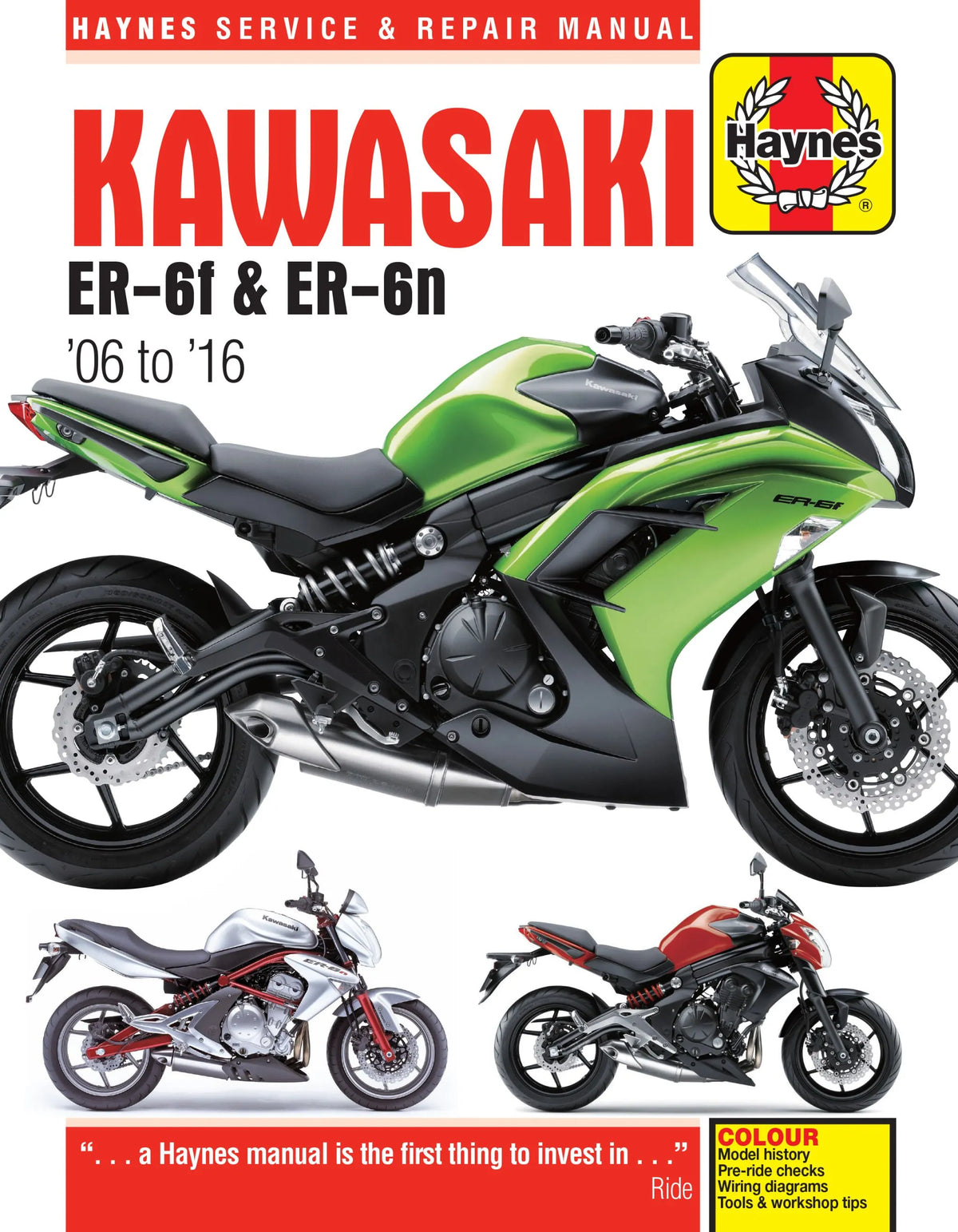 Haynes ER-6F ER-6N Service Manual for Kawasaki