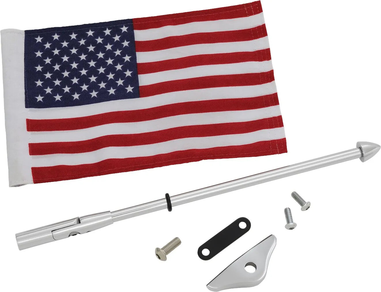 SHOW CHROME Folding Flag Pole for Trunk Side