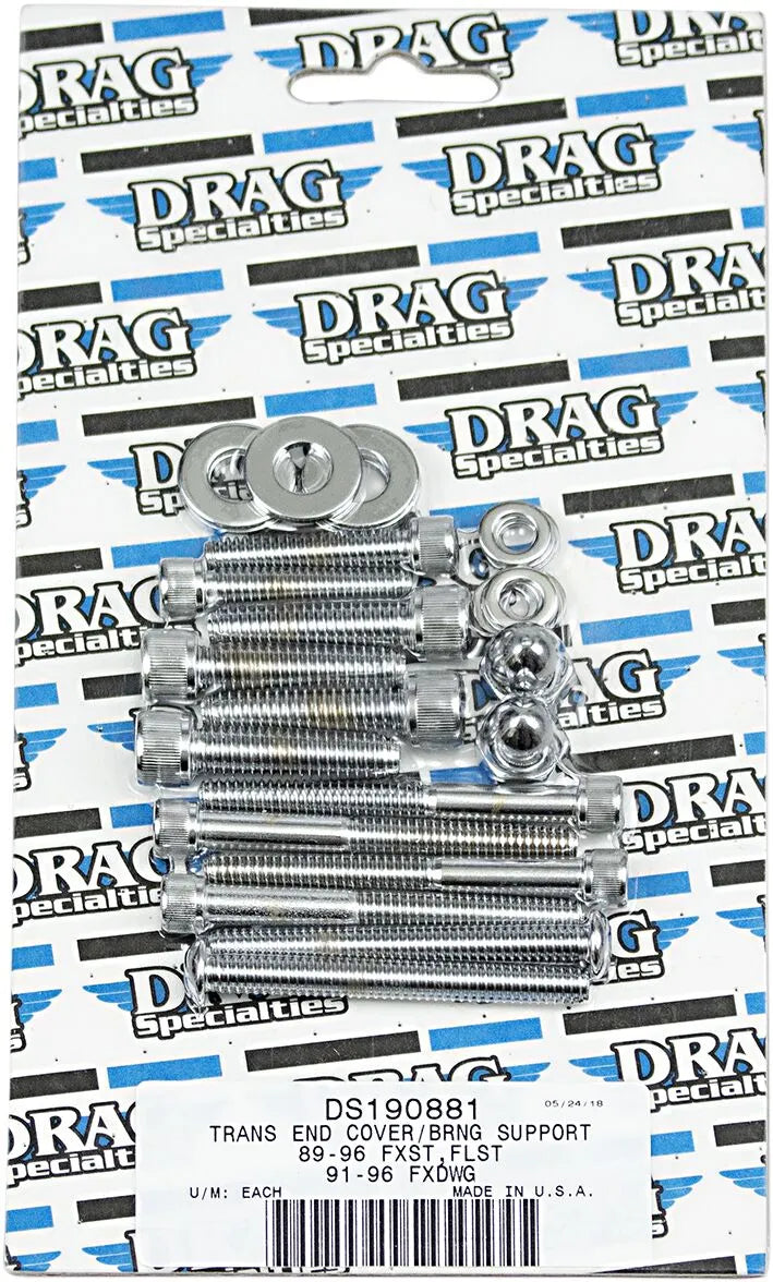 Drag Specialties Knurled Transmission End Set for H-D Softail