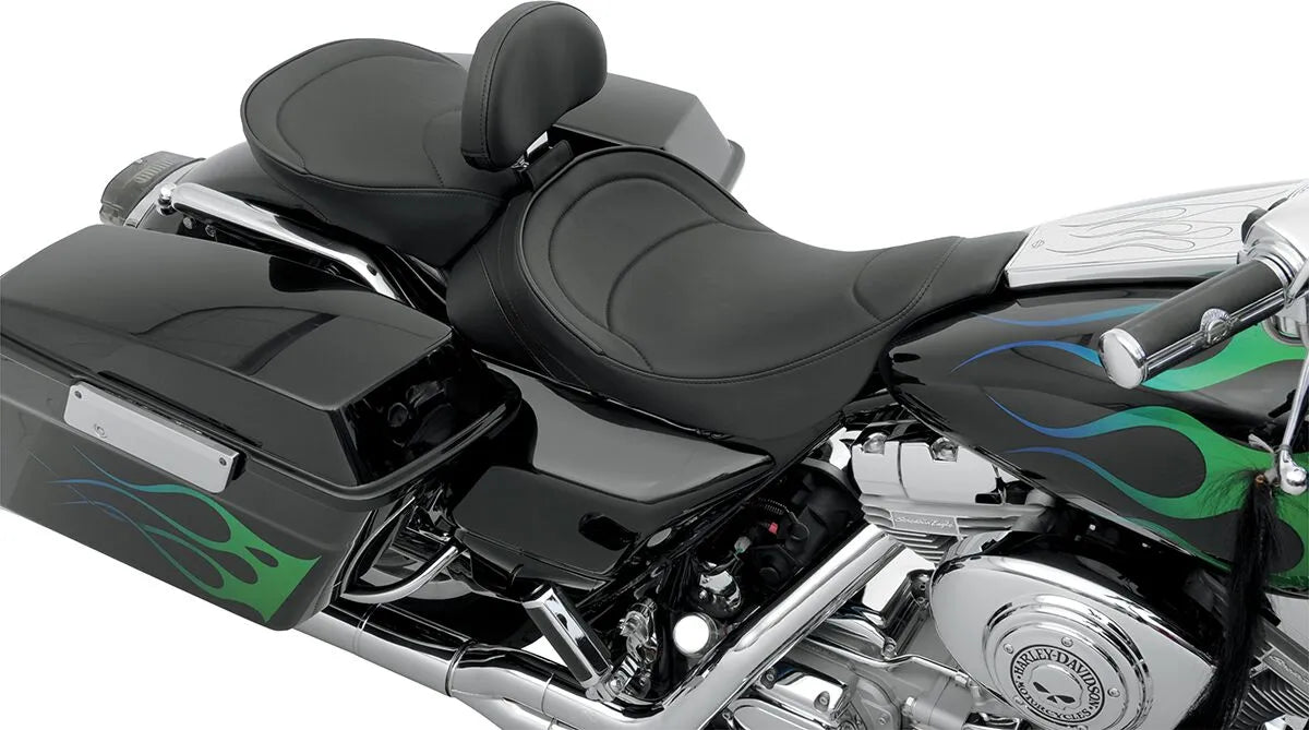 Drag Specialties Backrest Compatible Solo Seat - For Harley Davidson